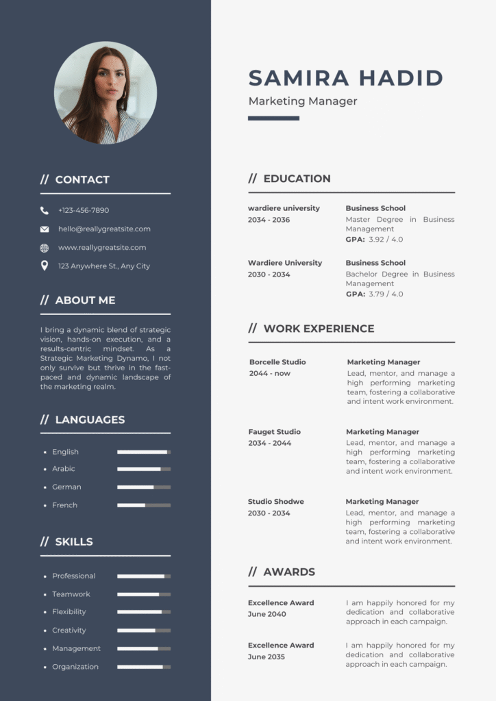 job waly CV design for claints