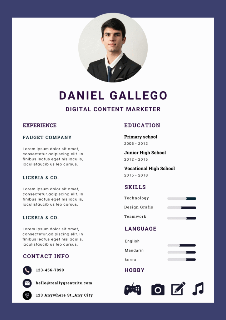 job waly CV design for claints